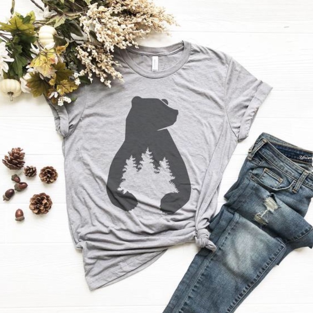 Bear forest adventure nature camping PNW shirt